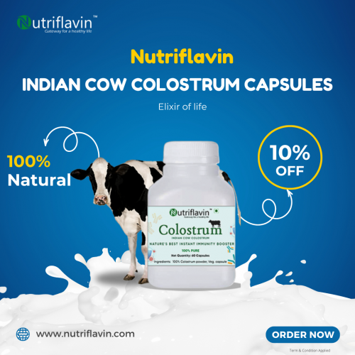 Want to maintain a healthy and active lifestyle? Start utilizing Nutriflavin Indian colostrum capsules to manage your weight and fitness. Colostrum capsules have anti-inflammatory, antiviral, and antibacterial qualities in addition to aiding in weight loss. Buy now: https://nutriflavin.com/product/indian-cow-colostrum-capsules/