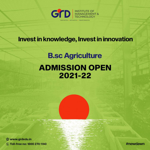 The study of agriculture science & effective implementation of modern agricultural techniques & equipment in practical applications. This is one of the crucial departments for Indian Economy hence we should understand the importance of this course at a professional level. Enroll now with GRD Institute of Management and technology for BSc Agriculture. Here we focus on in-depth knowledge of soil science, water resources & their management, also aspects of biotechnology and so much more..
.
#GRDInstituteOfficial #CollegesinDehradun #dehraduncolleges #dehraduninstitutes #institutesindehradun #dehradun #uttarakhand #dehradundiaries #uttarakhanddiaries #dehraduncity #education #coursesafter12th #agriculturecourse #agriculturestudies