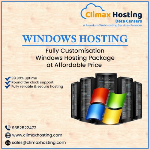 Climax Hosting is one of the best Windows Hosting Providers in India. which is known for delivering enterprise-level web hosting solutions at affordable prices. We offer the best and most reliable windows hosting plans in India at affordable prices. Windows hosting India is a simple yet effective method of hosting that allows the most affordable, scalable, and reliable web infrastructure.

https://www.climaxhosting.com/windows-hosting.php