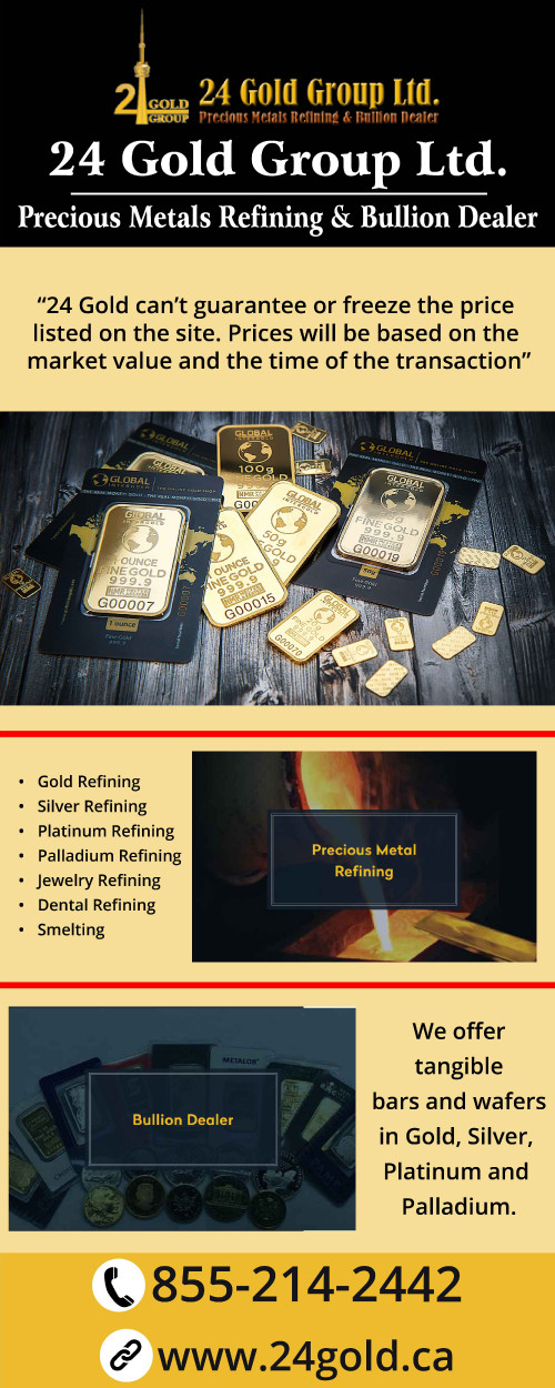 24 Gold Group Ltd. is an experienced and professional gold firm platform that buys old jewelry in Toronto. At 24 Gold Group, we believe that having the right information is the most important thing to know when deciding to sell your gold. Check out our full list of gold, silver, and platinum prices on our website or contact us at +1 (855) 214 2442. Visit website: https://www.24gold.ca/buy-old-jewellery