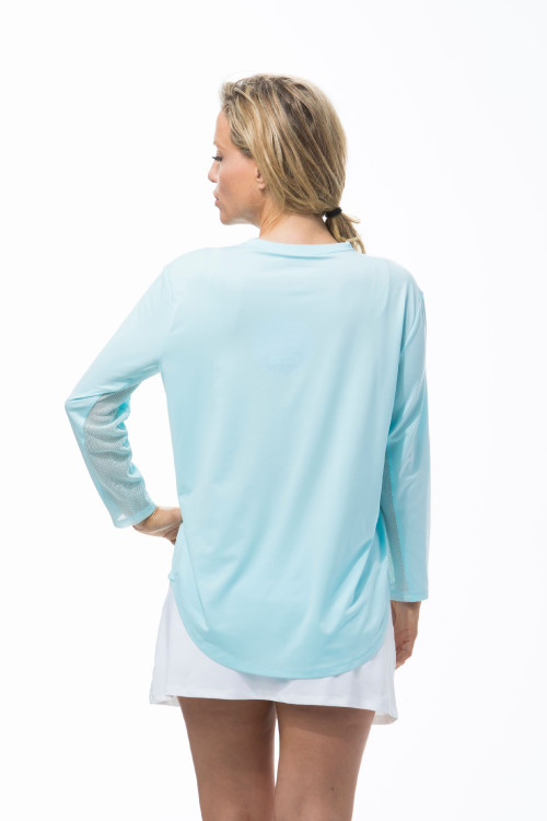 900730 SanSoleil Sunglow Relaxed Tee. Clearwater Blue (2)