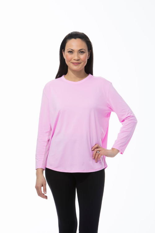 900730 SanSoleil Sunglow Relaxed Tee. Pink (2)