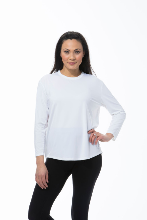 900730 SanSoleil Sunglow Relaxed Tee. White (1)