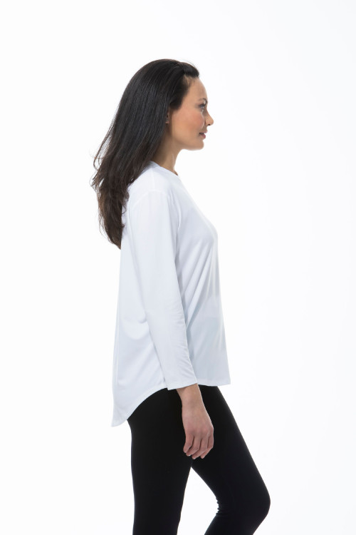 900730 SanSoleil Sunglow Relaxed Tee. White (2)