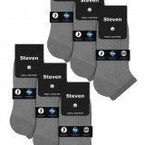 A-042-Mens-3-Pair-100-Ankle-Cotton-Socks-GRY-PACK-X6