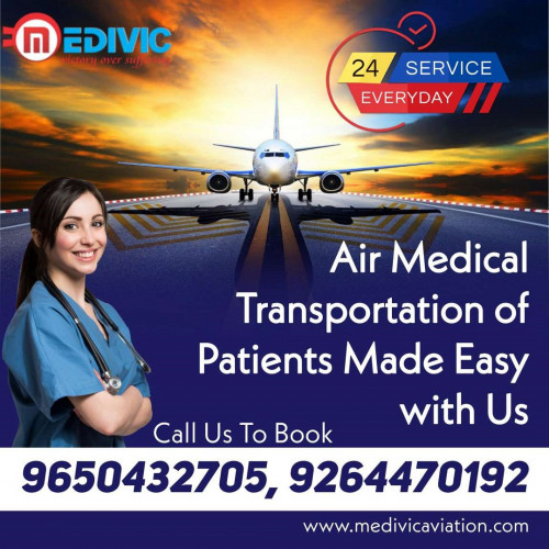 If you need to shift an emergency patient, then use Medivic Aviation's ICU stabilized Air Ambulance Services in Chennai. We offer both charter and commercial airplanes that can transport patients safely and reliably while providing the necessary medical equipment and bed-to-bed services.

Website: http://bit.ly/2JgZGcU