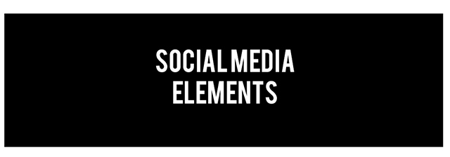 Typography and Social Media Elements Package - 11