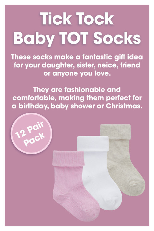 Baby TOT Socks PINK INFOPANEL 1