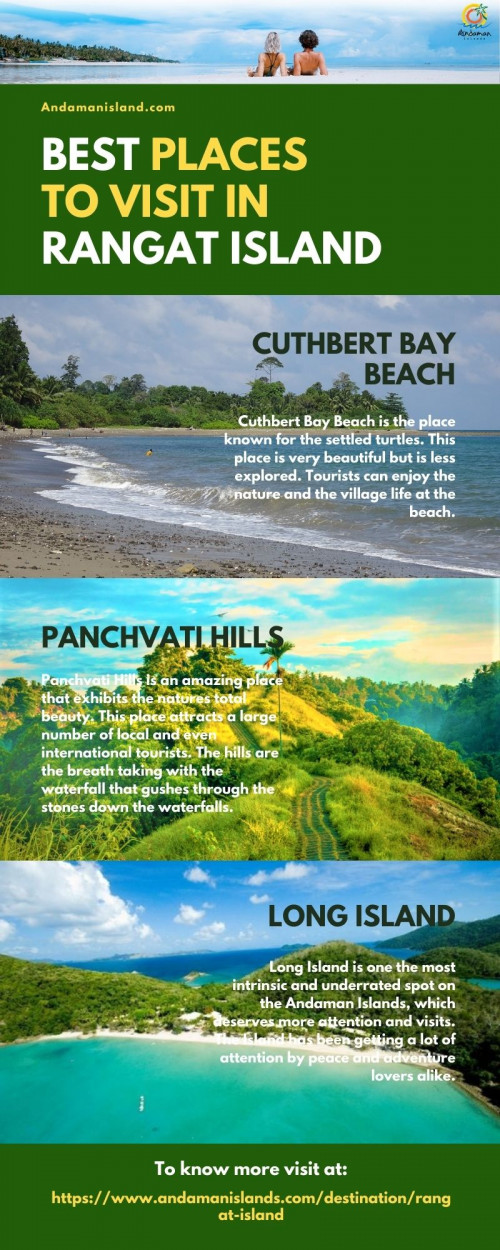 Rangat Islands is home to a number of natural waterfalls that will take your breath away. There are several beaches in the island which are ideal for sunbathing and water sports. Here are some best places to visit in Rangat Island to get the best out of your visit. To know more visit at https://www.andamanislands.com/destination/rangat-island