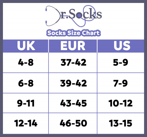 Dr.Socks size chart UK