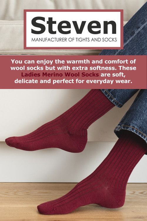 E 130 Ladies Merino Wool Socks INFOPANEL 1