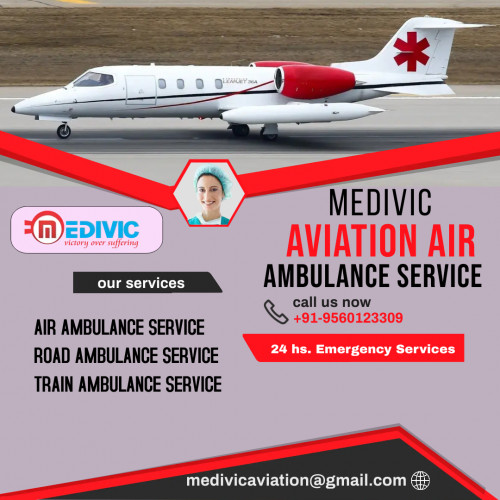 Medivic Air Ambulance Service in Ahmedabad provides the best medical setup and convenient medical outfits inside the aircraft for the convenient shifting of the patient while at any medical complication.    
More@ https://bit.ly/3PID5qg