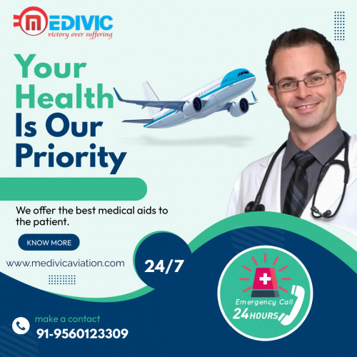 Medivic Aviation Air Ambulance Mumbai to Delhi provides all essential medical supplies inside the aircraft to stabilize the patient's condition at the time of shifting hours. Get the right medium of the patient rescue service with whole phenomenal aids.

More@ https://bit.ly/3Q0njYu