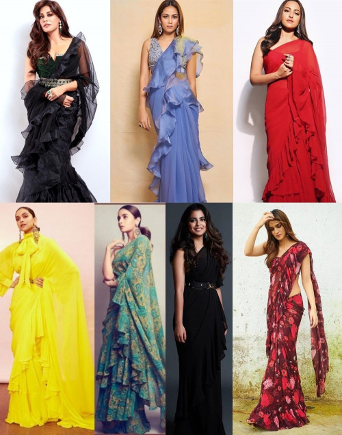 Sarees are also undergoing trendy makeovers to upgrade their style quotient and that is how ruffle sarees came into the picture! Ruffle Sarees are playful and chic. It gives a unique look as well gives a kick with a modern twist to your saree style. You can check more celebrity-inspired ruffle saree looks online or at the official Instagram handle of your favorite Indian celebrities. Explore ruffle sarees online at the Indian Wedding Saree Store @ https://www.indianweddingsaree.com/sarees/ruffle