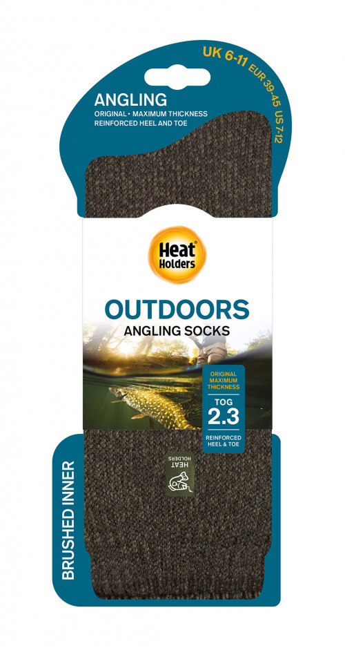 HEAT HOLDERS ORIGINAL 6 11 OUTDOORS ANGLING SOCK FOREST GREEN PACK SHOT