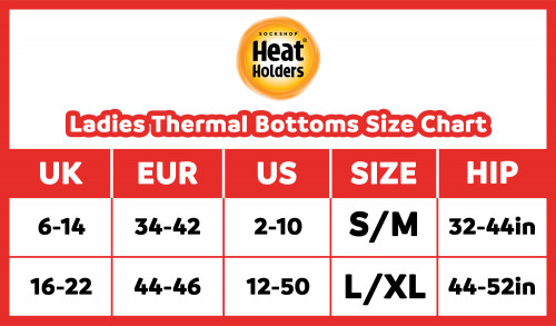 HH ladies thermal bottom size chart - Gifyu