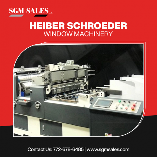 Packing products is one of the most important aspects that not only creates the first impression on the customers but also enhances safety. So, businesses need to invest in top-notch packaging equipment to achieve their goals and improve productivity, like Heiber Schroeder window machinery and box folding and gluing machines. Visit our website to grab the best deal on your purchase!
https://sgmsales.com/used-equipment/