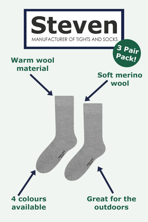 L 30 Men's Merino Wool Socks 3 PACK INFOPANEL 2