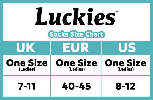LUCKIES size chart UK