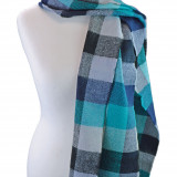 Ladies-Check-Tartan-Scarf-GL581-GREEN-3