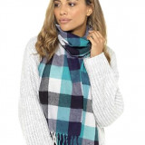 Ladies-Check-Tartan-Scarf-GL581-GREEN-LIFESTYLE