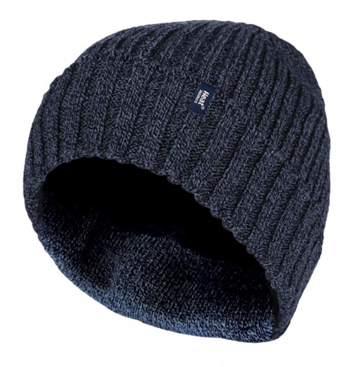 MENS RIBBED TURN OVER HAT NAVY 2