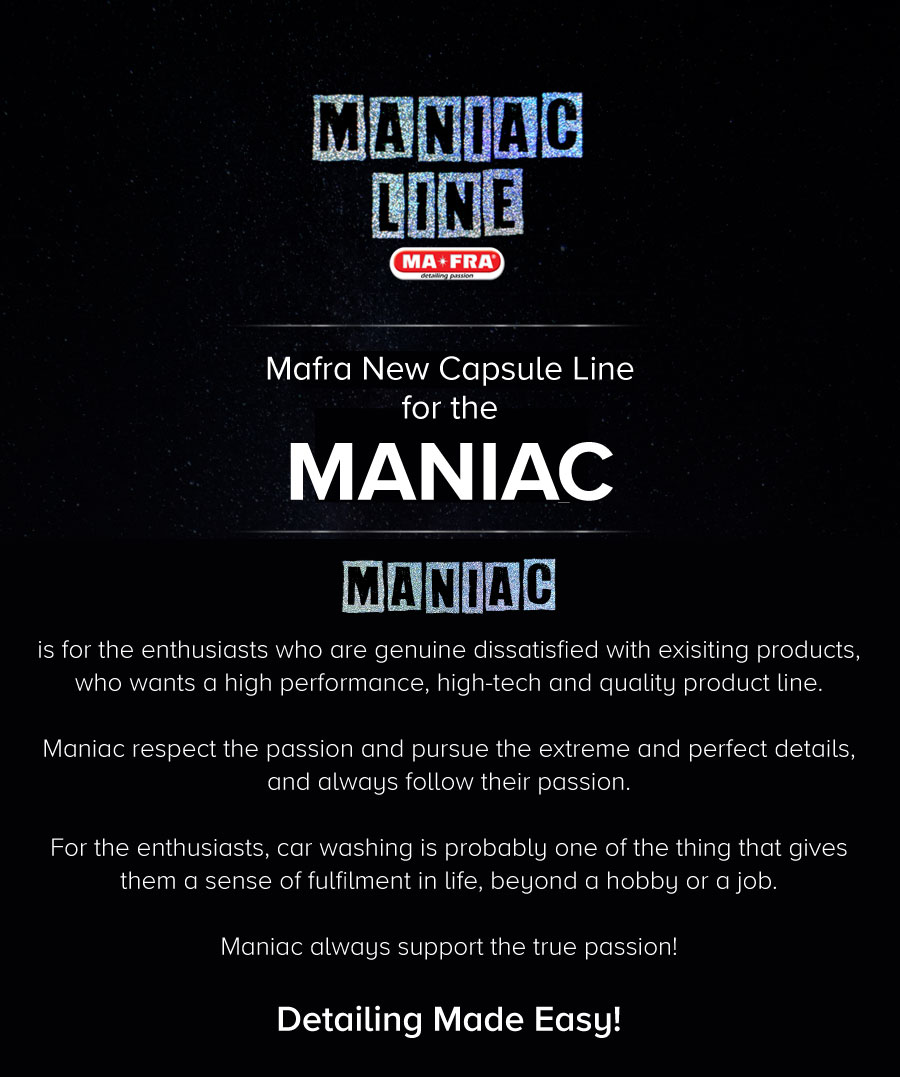 Mafra Maniac Line Iron Remover 1L (Concentrated PH Neutral clean decontaminate wheel rims brake dust car paintwork logo emblem chrome trimming) - Maniac Line Official Store Singapore