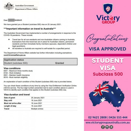 Victory Group Australia is an Australian-owned company based in Sydney and registered in New South Wales. Victory Group a comprehensive range of services to member institutions and potential international students through a network of affiliated offices in different parts of the world. Visit https://victorygroupaustralia.com.au/
