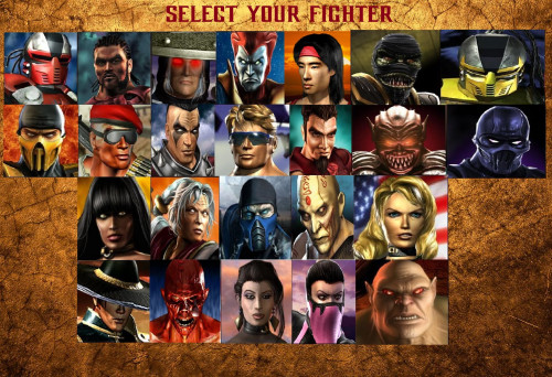 Mortal Kombat 4 (Custom UMK3 MKG Style) Character Select Screen