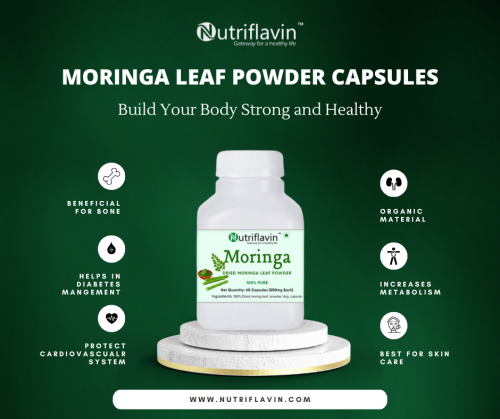 In India, the moringa tree is a well-liked plant. It goes by many names, and we also call it the drumstick tree. Nutriflavin moringa leaf powder capsules help you to fight against liver and renal diseases and also increase metabolism. This plant has healthful components that are good for bones. Get Now: https://nutriflavin.com/product/moringa-leaf-powder-capsules/
