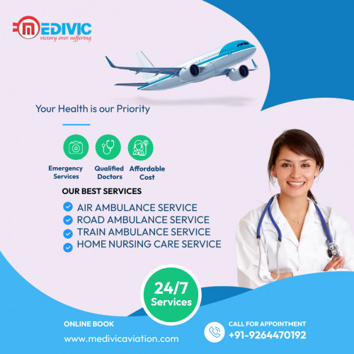 Medivic Aviation Air Ambulance Services in Chennai offer risk-free medical transfer with well-equipped medical shifting for the proper stabilized condition of the sick ones during shifting hours.

More@ https://bit.ly/2Ua5AnG