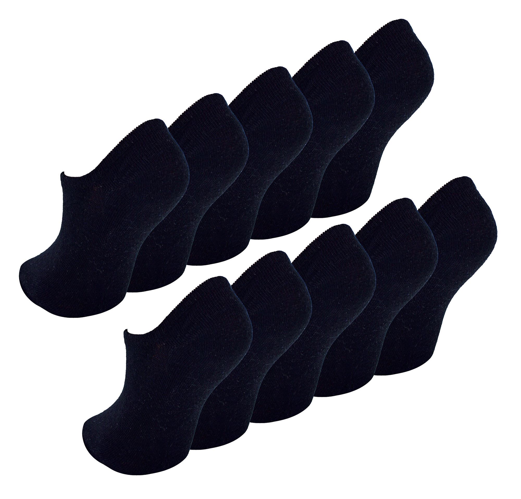 SK722 Kids 5 Pack Invisible Socks For School BLK X10 - Gifyu