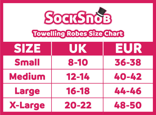 SS TOWEL ROBES size chart