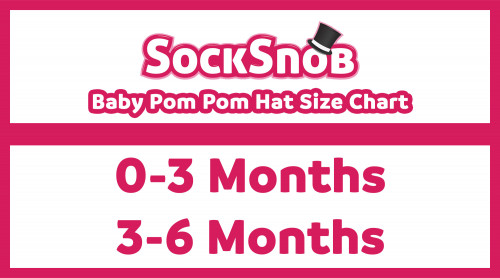 SS baby pompom hat size chart