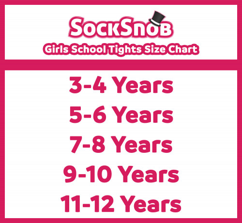 SS girl tights school size chart