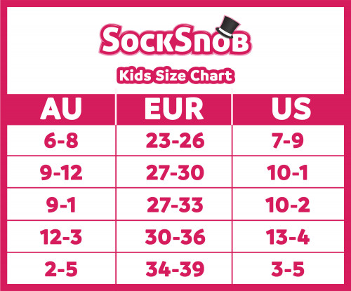 SS kids size chart AU