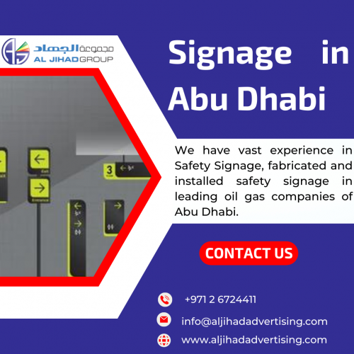 We are one of the leading Digital designing, marketing & printing Brand in UAE. Equipped with state of the art modern technology & highly experienced professional.

Our Website: http://aljihadadvertising.com/
Business Email: info@aljihadadvertising.com
Address: P.Box No. : 34768 Behind Eldorado Cinema Abu Dhabi, UAE
Phone: +971 2 6724411


#safety #safetysign #safetysignmaker #sign #stampmakercompany #stamp #outdoorsignage