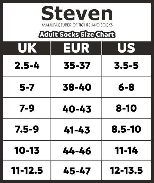 Steven size chart UK