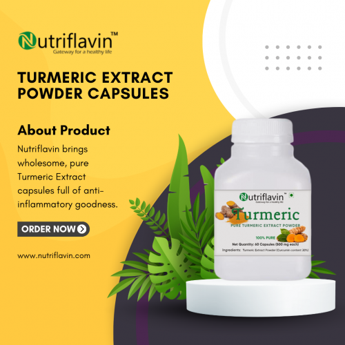 The turmeric plant is also known as the golden spice. Turmeric is a natural immunity booster for the human body. Turmeric capsules are used daily to boost the body's immunity and regulate blood sugar levels. Nutriflavin Turmeric Extract Powder Capsules are extremely beneficial for skin and joint health when taken regularly. Now available at https://nutriflavin.com/product/turmeric-extract-powder-capsules/