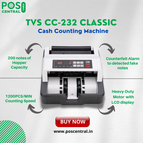 Buy Cash Counting Machine online and make it easy to count your money. Manual counting cash takes your time, it's unhygienic process and you give your all focus to counting cash. But Cash Counting Machine gives you accurate, fake detection reliability, reduces manual effort and saves you from the hassle-free process. Shop money counting machine at affordable prices from POS Central India and enhances your business efficiency. Plus, get free shipping across India. Visit https://www.poscentral.in/printers/cash-counting-machines.html