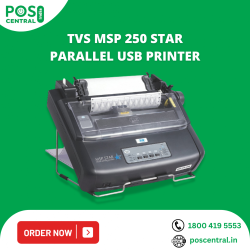 If you are looking for a printer that prints fast and efficiently, then TVS MSP 250 Star Printer is the best option. This printer can print receipts, invoices, and bills without delay. Also, the printer comes with a vertical-positioning feature that provides better print line visibility. It offers 450 characters per second (CPS) print speed. Get TVS MSP 250 Monochrome Dot Matrix Printer at very affordable price from POS Central India website. Visit https://www.poscentral.in/tvs-msp-250-star-printer.html