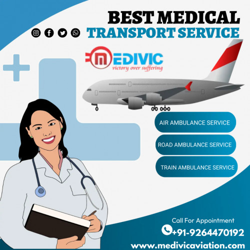Medivic Aviation Air Ambulance in Siliguri provides the top-class emergency medical transport service with all possible medical advantages for convenient shifting at an affordable booking rate.
More@ https://bit.ly/2CNvweO