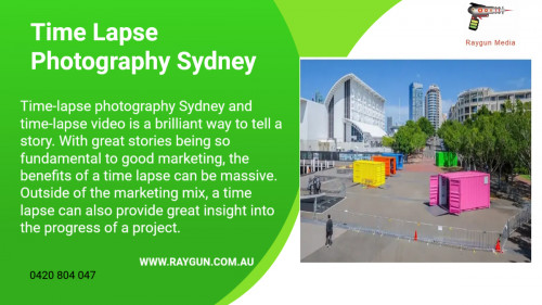 Time-lapse photography Sydney and time-lapse video is a brilliant way to tell a story.

https://www.raygun.com.au/