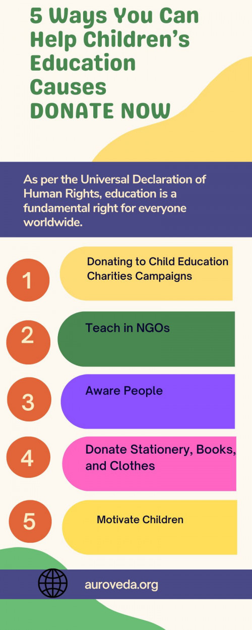 Ways You Can Help Children’s Education Causes