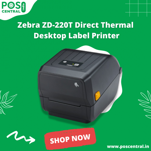 POS Central India presents the Zebra ZD220T, which is a great option, if you are looking for a durable, reliable, and affordable label printer. It comes with thermal transfer method, USB connectivity, dual-wall frame, Energy Star qualified, and low to medium-volume printing application features. With its direct thermal printing mechanism, the ZD220T utilizes handy drop-in tape rolls that can be easily replaced. Buy ZD220T Printer at best prices in India with FREE DELIVERY. Visit https://www.poscentral.in/zebra-zd220t-thermal-transfer-desktop-label-printer.html