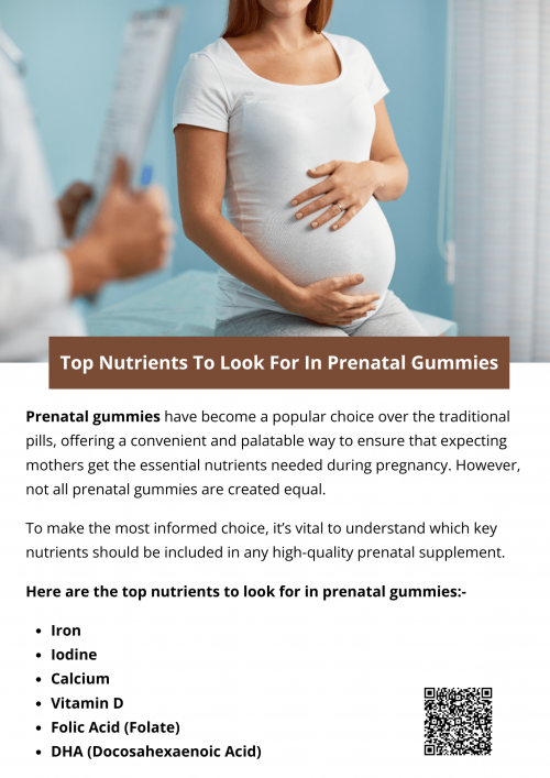 Choosing the right prenatal gummies means looking beyond flavor and focusing on comprehensive nutrient content. Aim for gummies that include folic acid, iron, DHA, iodine, vitamin D, calcium, B12, and choline. Consult your healthcare provider before starting any supplement to ensure it meets your specific pregnancy needs. To know more visit here https://topcarebrand.com/product/topcare-health-womens-tablets-softgels-one-daily-womens-prenatal-with-choline-60-ct/
