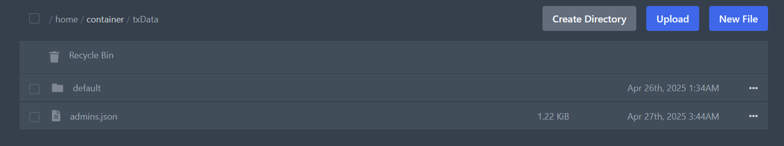 txData Folder Screenshot
