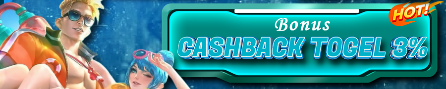 BERSIH4D Bonus Cashback Mingguan 3% (khusus togel)