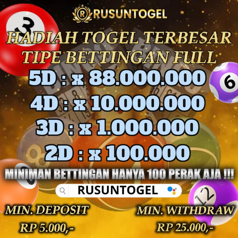 RUSUNTOGEL : BANDAR TOTO MACAU RESMI DENGAN HADIAH TERBESAR SAMPAI 88 JUTA