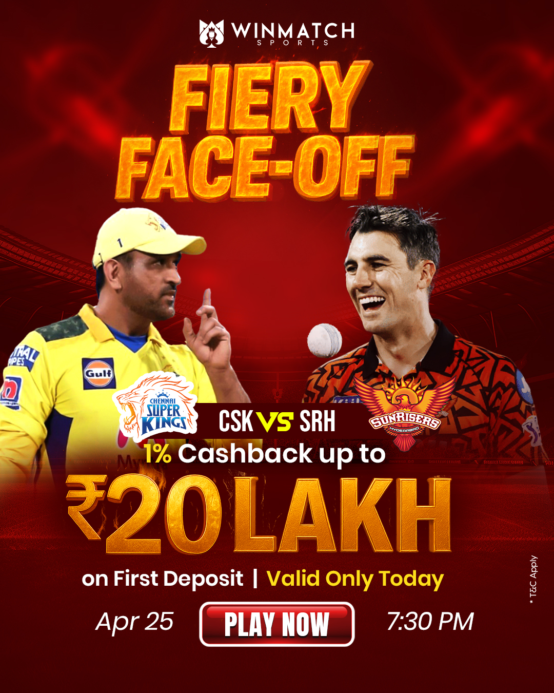 ???? The Ultimate Clash is Here! ???? Get ready for the CSK vs SRH face-off tonight at 7:30 PM! Experience the thrill with Winmatch360 and grab a 1% Cashback up to ₹20 Lakh on your first deposit — Valid Only Today! ???? Whether you're a pro or just starting out, Winmatch 360 makes every pick smarter and more exciting. Don’t miss your chance to win big — Play now at www.winmatch360.com and be part of the action with Winmatch! ???? Let the predictions begin. Let the games ignite.
